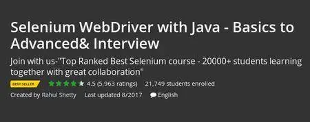 Udemy - Selenium WebDriver with Java - Basics to Advanced & Interview (Repost)