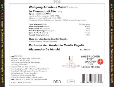 Alessandro De Marchi. Academia Montis Regalis - Mozart: La clemenza di Tito (2016)