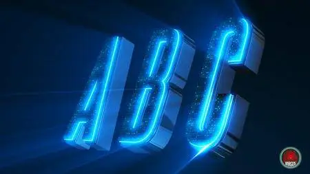 Alphabet 3D Neon LED - Abc And Social Media Icons - Project for After Effects (Videohive)