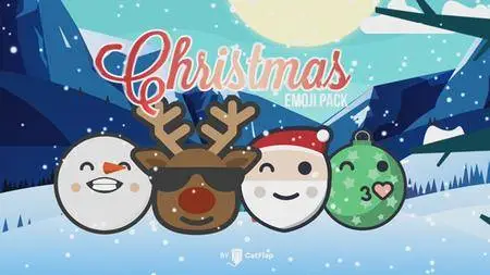 120 Animated Emojis - Christmas Pack - Project for After Effects (VideoHive)