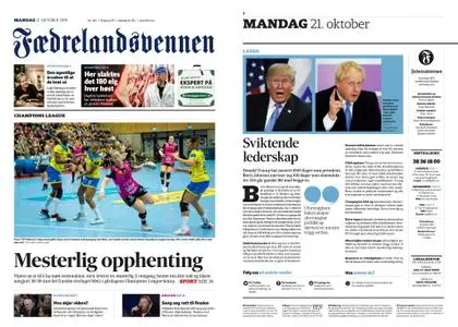 Fædrelandsvennen – 21. oktober 2019