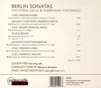 Elinor Frey, Lorenzo Ghielmi - Berlin Sonatas: Abel, J.C.F. Bach, C.P.E. Bach, Benda, Kirnberger, C.H. Graun (2015)