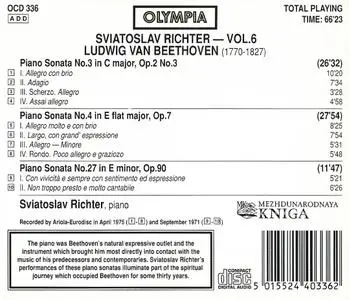 Sviatoslav Richter - Beethoven: Piano Sonatas Nos. 3, 4 & 27 (1995)