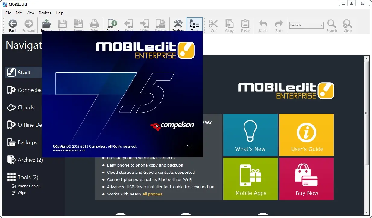 MOBILedit! Enterprise 7.5.2.4183