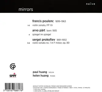 Paul Huang, Helen Huang - Mirrors: Poulenc, Pärt, Prokofiev (2025)
