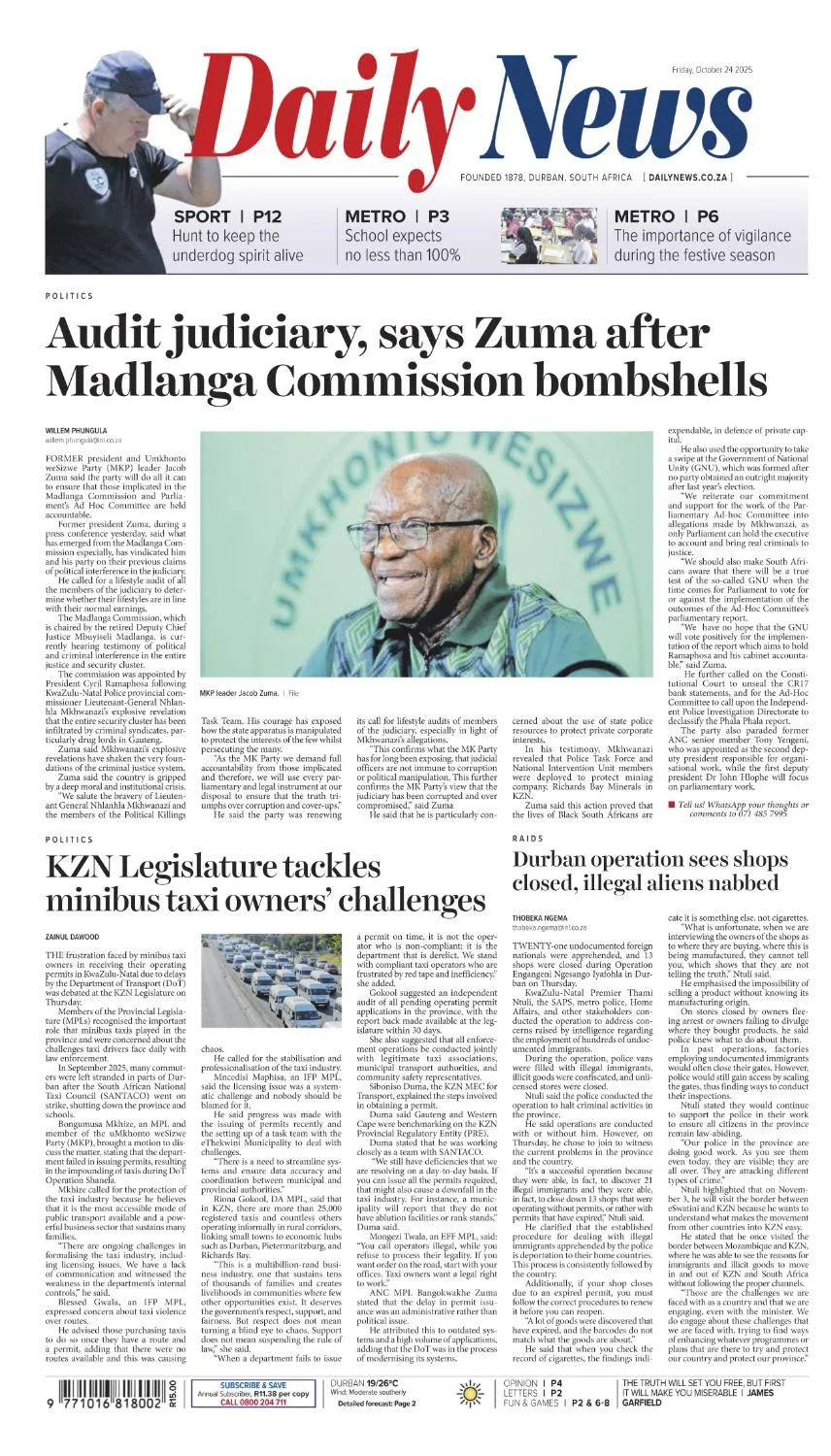 Daily News - 24 October 2025