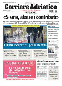 Corriere Adriatico Macerata - 3 Gennaio 2025