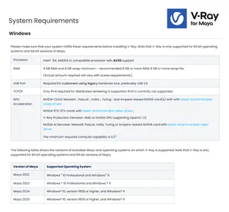 Chaos V-Ray 7, Update 1 (7.10.00) for Autodesk Maya