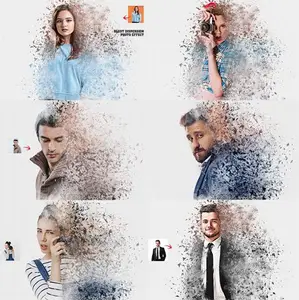 Blast Dispersion Photo Effects for Photoshop