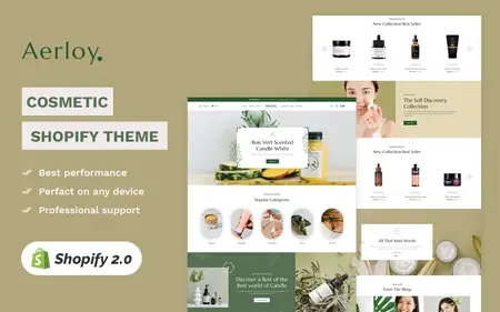 Aerloy - Cosmetic & Accessory High level Shopify 2.0 Multi-purpose Responsive Theme Shopify Theme