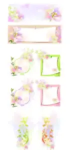 Flower frames Vector