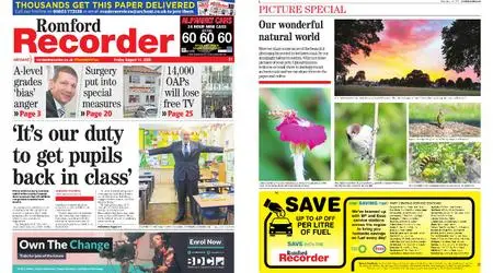 Romford Recorder – August 14, 2020