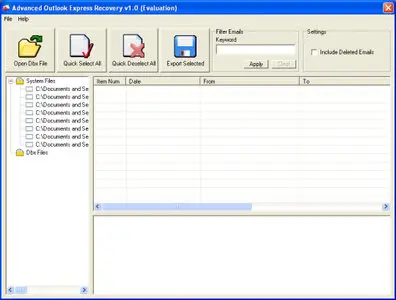 Advanced Outlook Express DBX Recovery v2.0