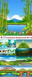 Vectors - Landscapes Backgrounds Mix 13