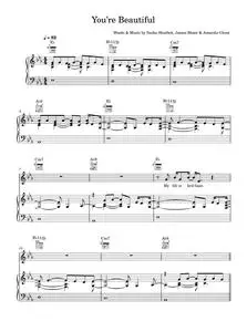 You're Beautiful - James Blunt (Piano-Vocal-Guitar (Piano Accompaniment))