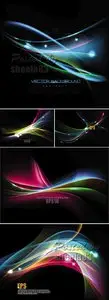 Black Abstract Glowing Backgrounds Vector 2