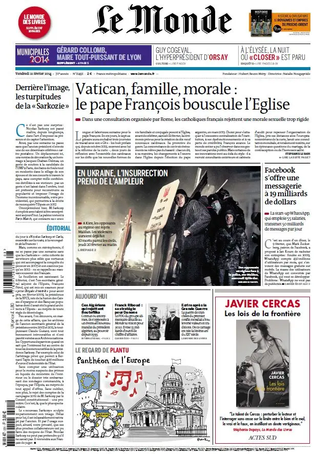 Le Monde & Suppléments du Vendredi 21 Février 2014