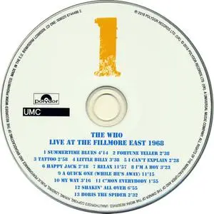 The Who - Live at The Fillmore East 1968 (2018) {Polydor 6744485} (Complete Artwork)