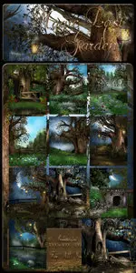 Magic Lost Garden backgrounds