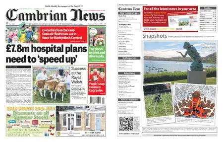 Cambrian News Machynlleth & Llanidloes – 01 August 2019