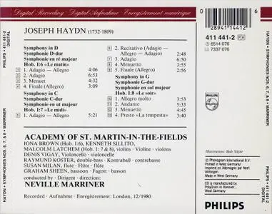 Neville Marriner, Academy of St. Martin in the Fields - Haydn: Symphonies Nos. 6 "Le Matin", 7 "Le Midi", 8 "Le Soir" (1984)