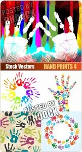 Hand prints 4 - Stock Vector