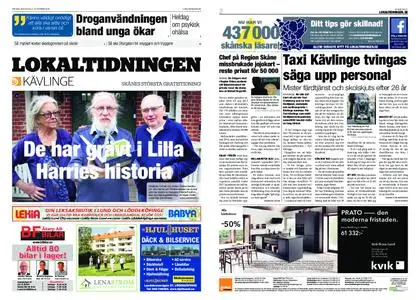 Lokaltidningen Kävlinge – 13 oktober 2018