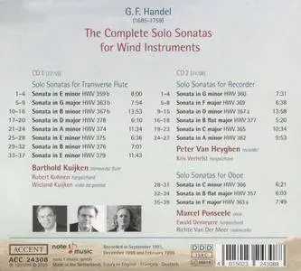 Handel - The Complete Solo Sonatas for Wind Instruments - Kuijken, Van Heyghen, Ponseele (2015) {2CD Accent Digital Download}