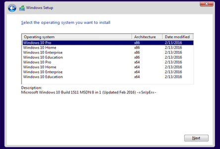 Microsoft Windows 10 Build 1511 MSDN 8 in 1 (Updated Feb 2016)