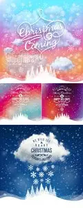 Abstact Christmas Cards Vector