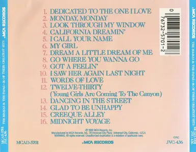 The Mamas & The Papas - 16 of Their Greatest Hits (1986)