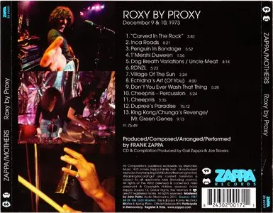 Frank Zappa & The Mothers - Roxy By Proxy (2014) {Zappa Records ZR 20017 rec 1973}
