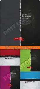 Color torn papper background vector