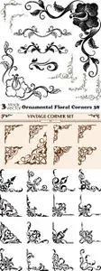 Vectors - Ornamental Floral Corners 38