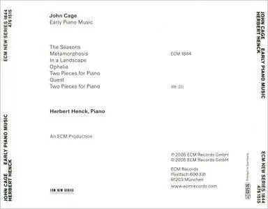 Herbert Henck: John Cage - Early Piano Music (2005)