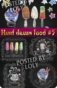Drawn vector food #5 - Stock Vector