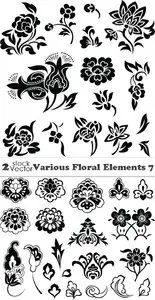Vectors - Various Floral Elements 7