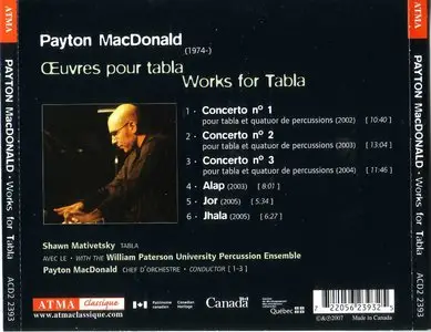 Payton MacDonald - Works For Tabla And Percussion (2007) {Atma Classique} **[RE-UP]**