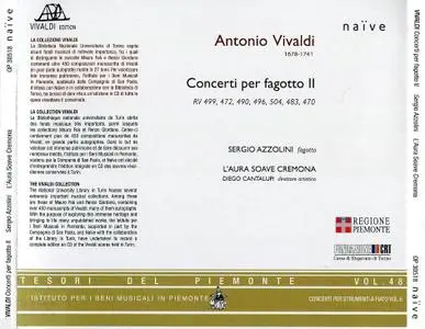 Sergio Azzolini, L'Aura Soave Cremona - Vivaldi: Concerti per fagotto II (2011)