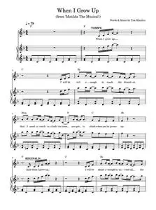 When i grow up - Tim Minchin (Piano Vocal)