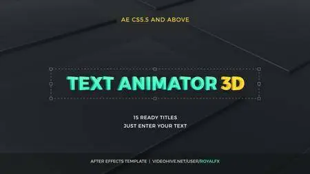 Text Animator 03: 3D Corporate Titles - Project for After Effects (VideoHive)