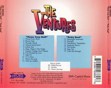 The Ventures - Theme From Shaft (1972) & Rocky Road (1976) [1997, 2 in 1, One Way 72438 19389 28]