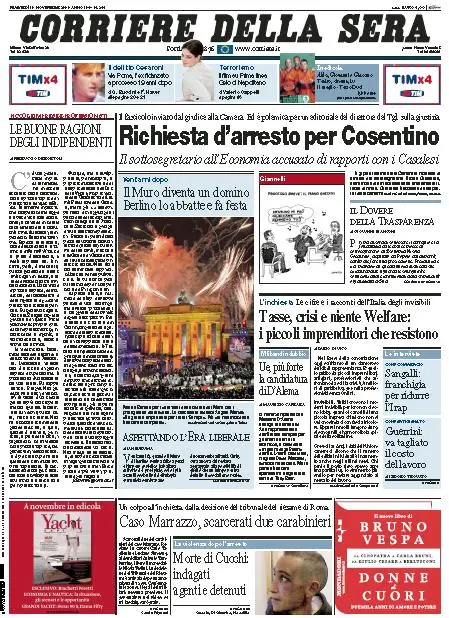 Il Corriere della Sera (10-11-09)