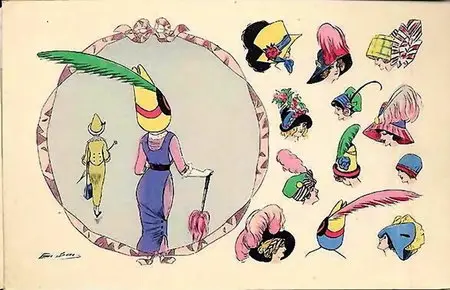 Postcards: Lady in hat