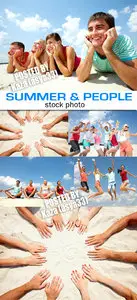 Summer beach people
