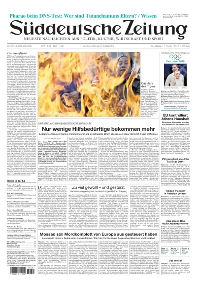 Sueddeutsche Zeitung vom 17.02.2010