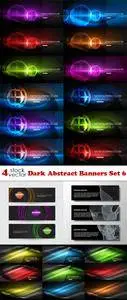 Vectors - Dark Abstract Banners Set 6