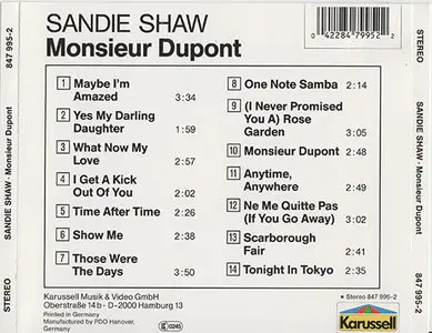 Sandie Shaw - Monsieur Dupont (1990's)