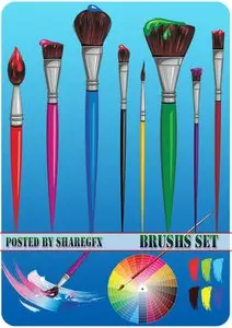 Stock Vector - Brushs Set 1805
