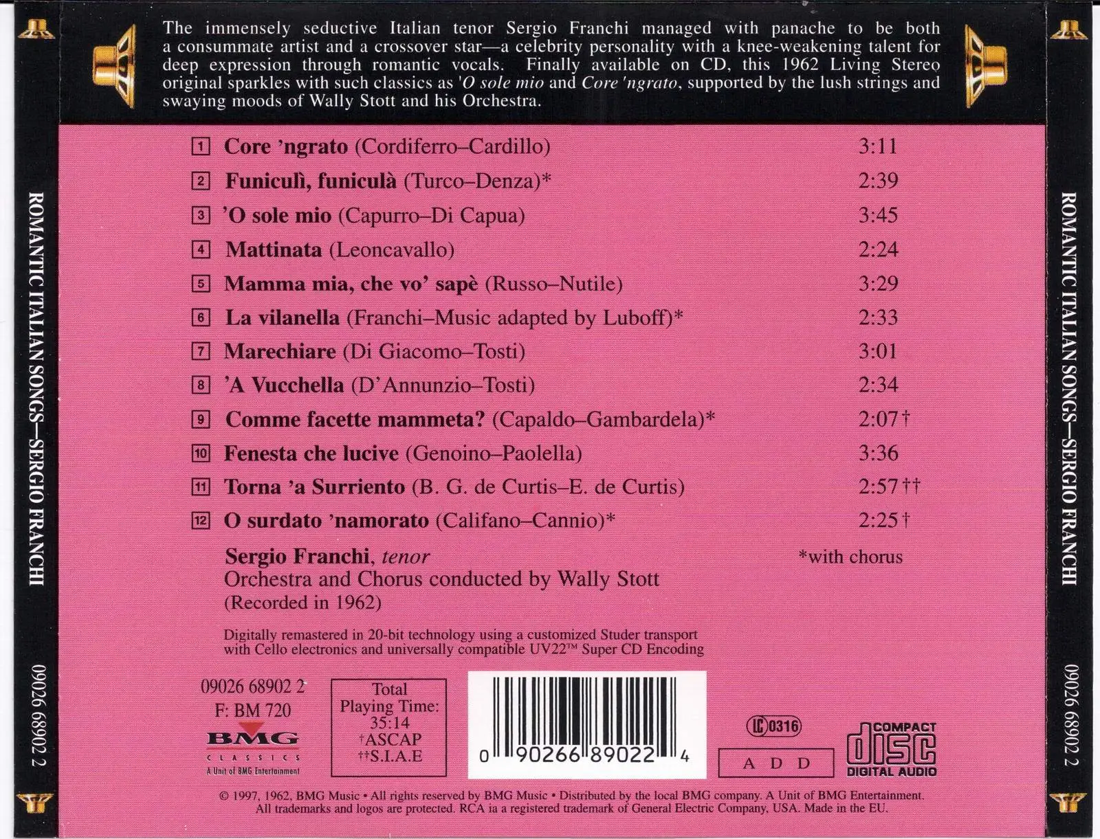 Sergio Franchi - Romantic Italian Songs ( Living Stereo 1962 - 1997 ...